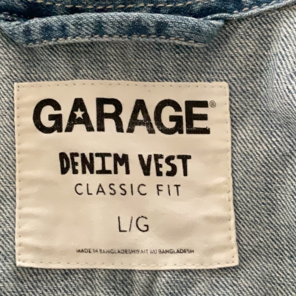 Garage Blue Denim Vest with Silver buttons - Picture 7 of 7